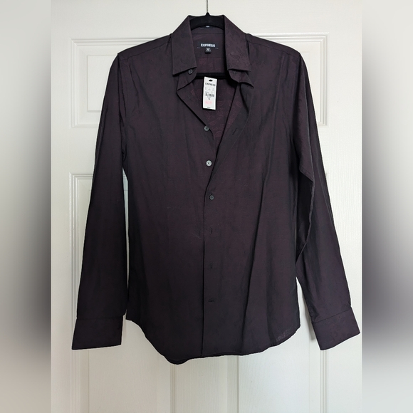 Express Other - Express | Size XS 13-13.5 Men | Buttondown | Purple Paisley